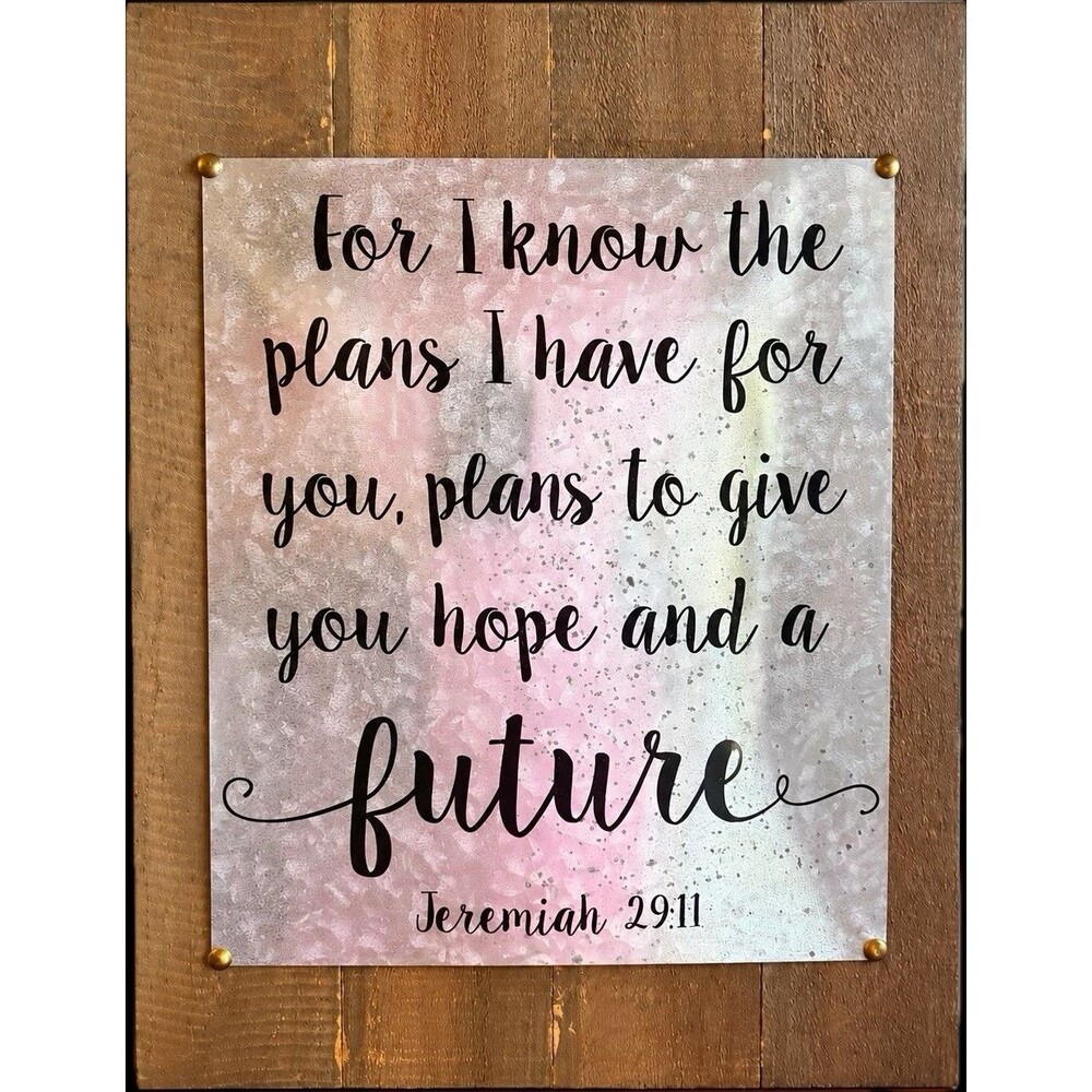 Rustic Wood & Metal Sign Beautiful Rustic Farmhouse Style Wall Sign